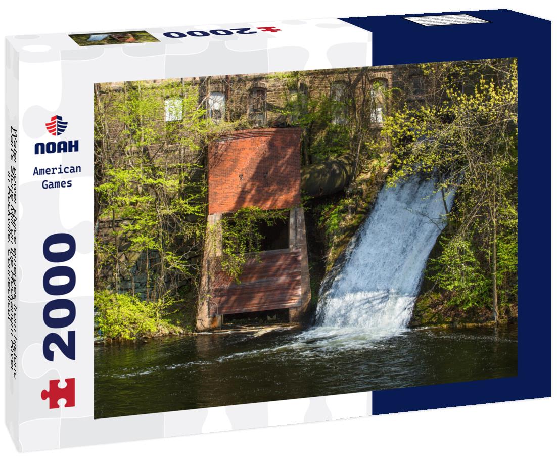 Noah Jigsaw Puzzle Water power sluice emerges from historic Dart's Stone Mill on the Hockanum River in Rockville, Connecticut 2000 pieces