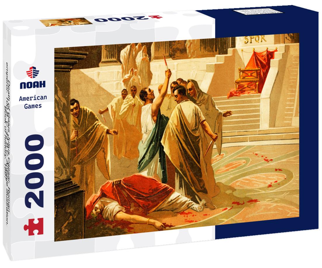 Noah Jigsaw Puzzle Death of Gaius Julius Caesar, Roman emperor. 100 B. C.-44 B.C. Antique illustration. Book of history. 1897 2000 pieces