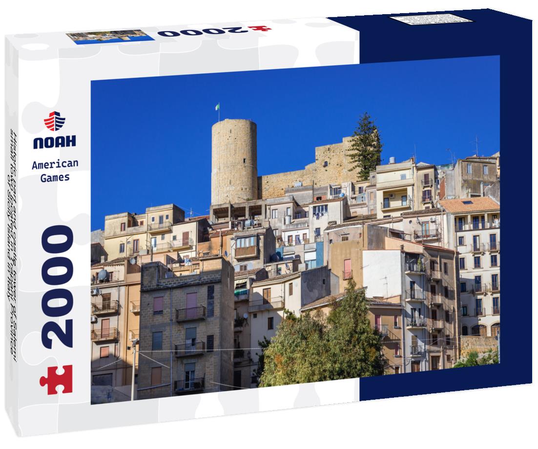 Noah Jigsaw Puzzle Historic part and castle tower of Salemi, small town located in Trapani Province of Sicily Island in Italy 2000 pieces