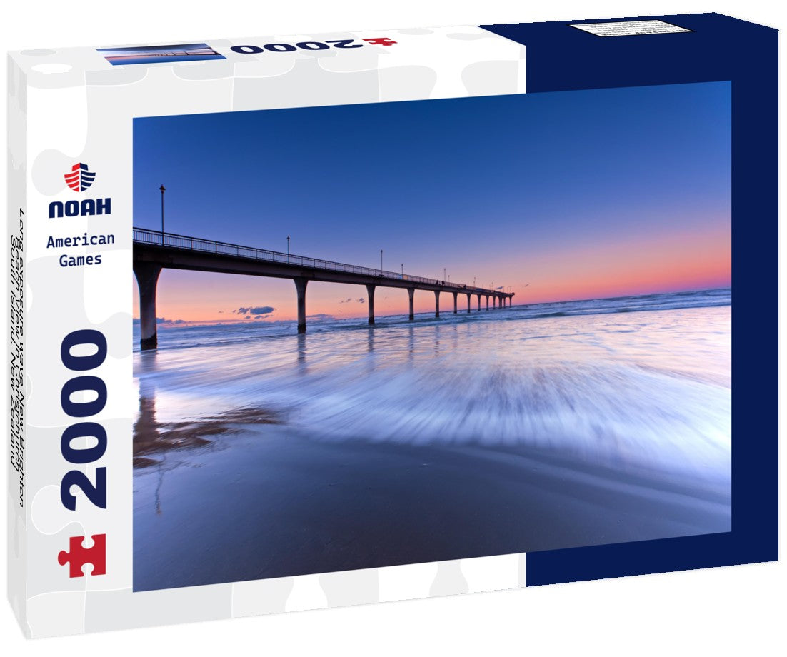 Noah Jigsaw Puzzle Long exposure wave New Brighton Beach View in Christchurch, South Island, New Zealand 2000 Pieces