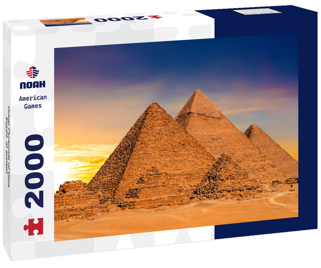 Noah Jigsaw Puzzle Great Pyramids of Giza, Egypt, at sunset 2000 Pieces
