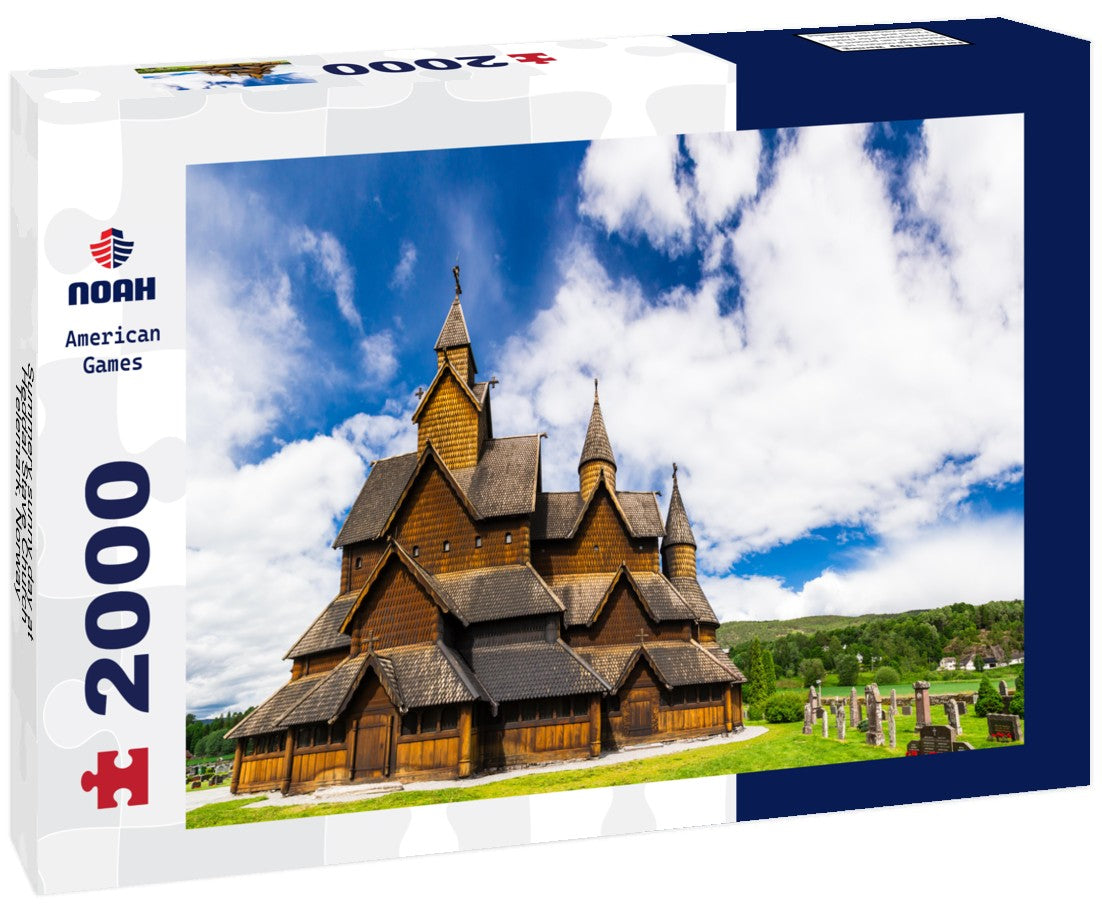 Noah Jigsaw Puzzle Summery sunny day at Heddal Stave Church, Telemark, Norway 2000 Pieces