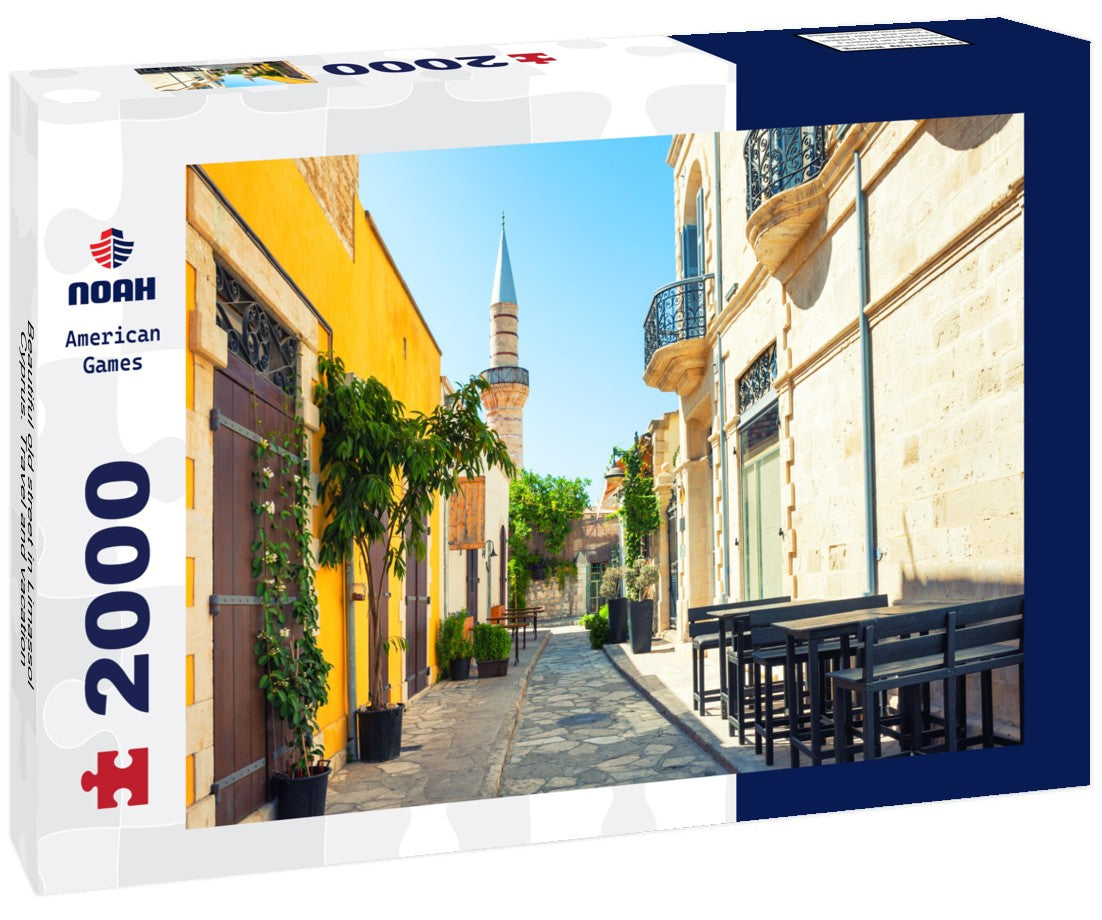 Noah Jigsaw Puzzle Beautiful old street in Limassol, Cyprus. Travel and vacation 2000 Pieces