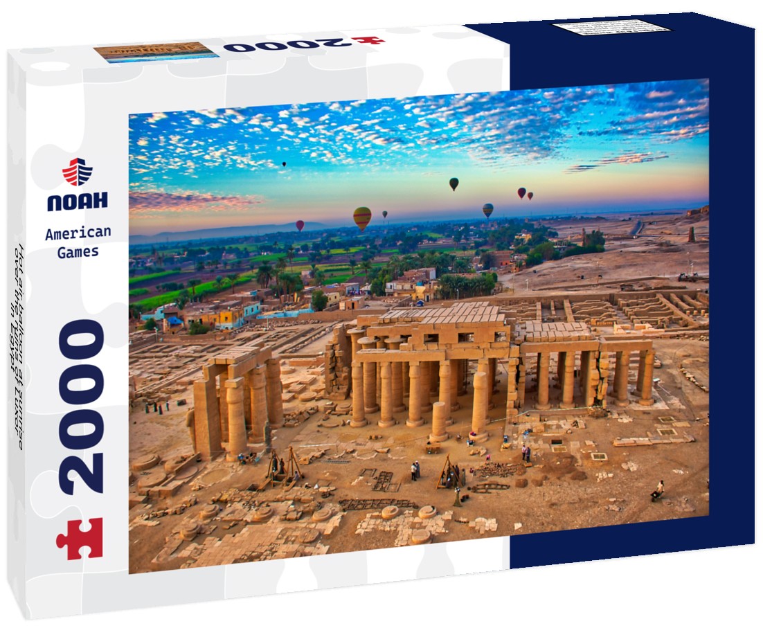 Noah Jigsaw Puzzle Hot air balloon at sunrise over the ruins of Luxor in Egypt 2000 Pieces