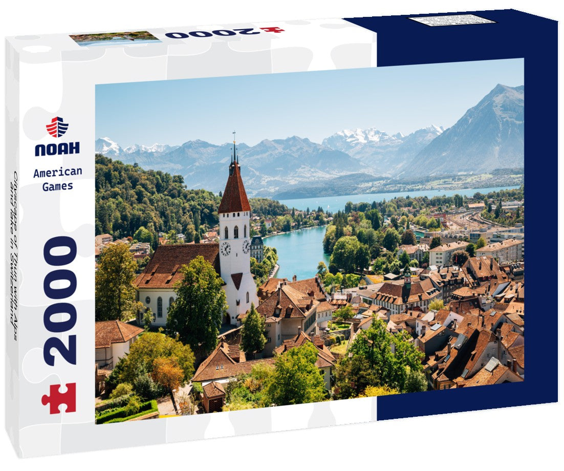 Noah Jigsaw Puzzle Cityscape of Thun with Alps and lake in Switzerland 2000 Pieces