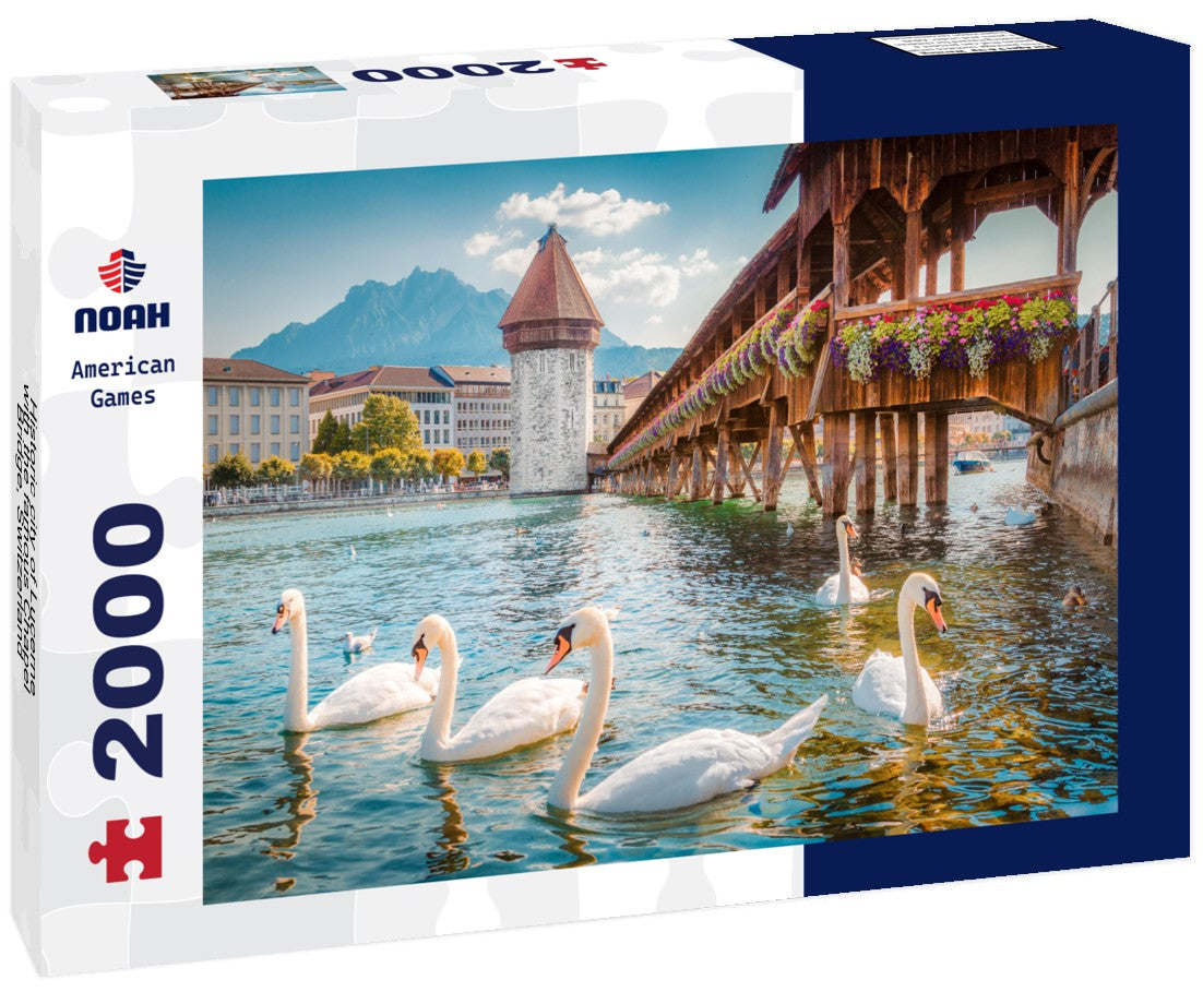 Noah Jigsaw Puzzle Historic city of Lucerne with the famous Chapel Bridge, Switzerland 2000 Pieces