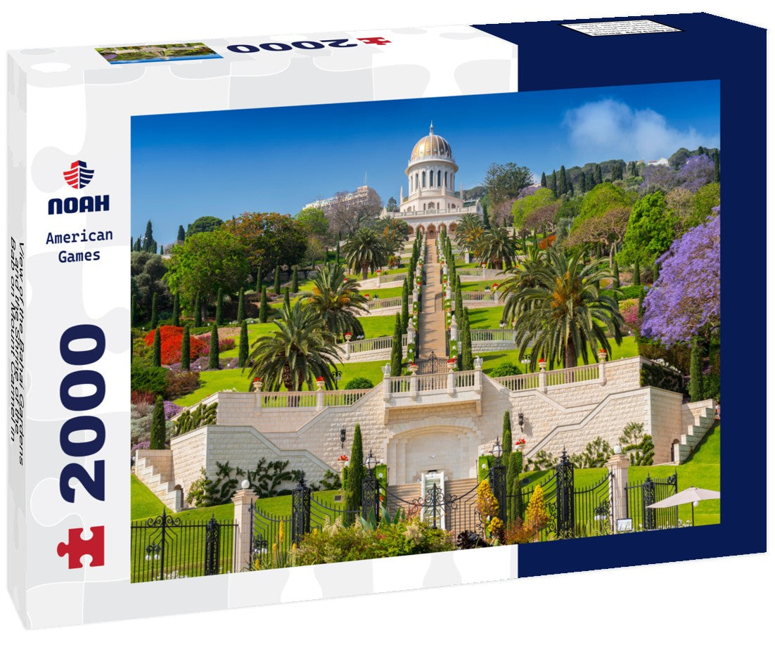 Noah Jigsaw Puzzle View of the Bahai Gardens and the Shrine of the Bab on Mount Carmel in Haifa, Israel 2000 Pieces