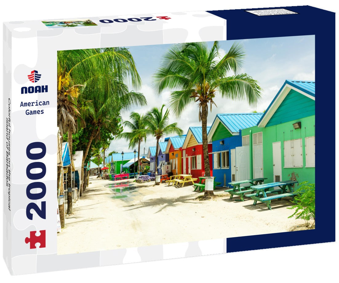 Noah Jigsaw Puzzle Colorful houses on the tropical island of Barbados 2000 Pieces