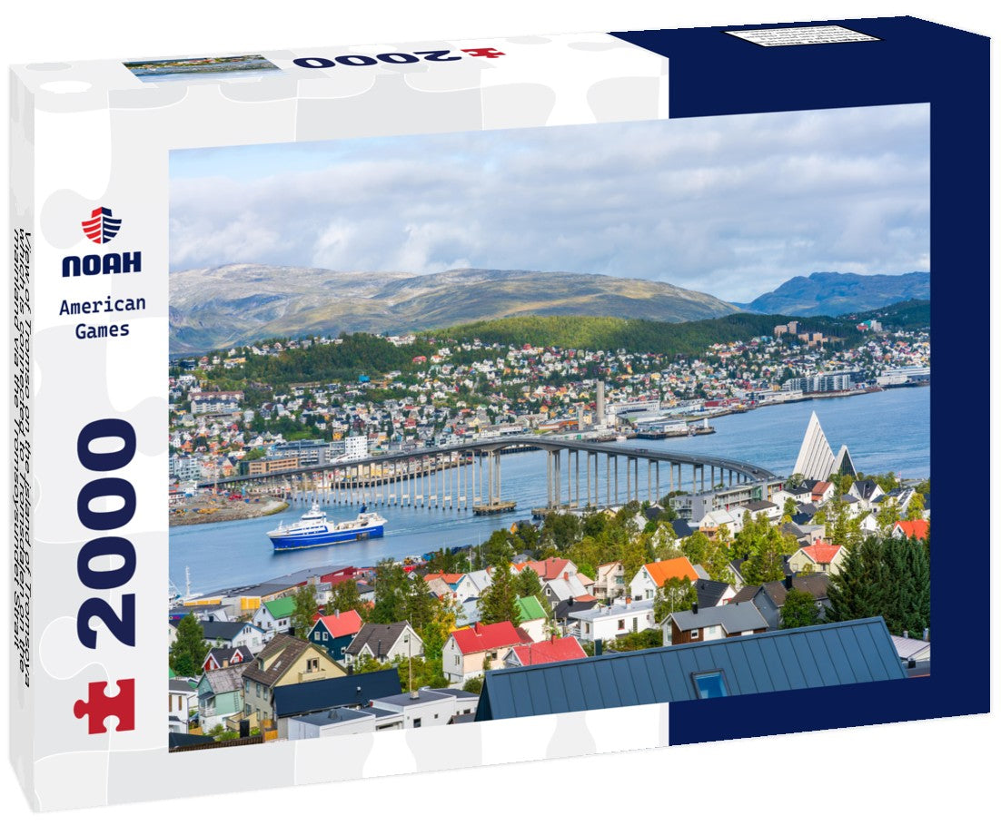 Noah Jigsaw Puzzle View of Tromso on the island of Tromsoya, which is connected to Tromsdalen on the mainland via the Tromsoysundet Strait by the Tromso Bridge. Norway 2000 Pieces