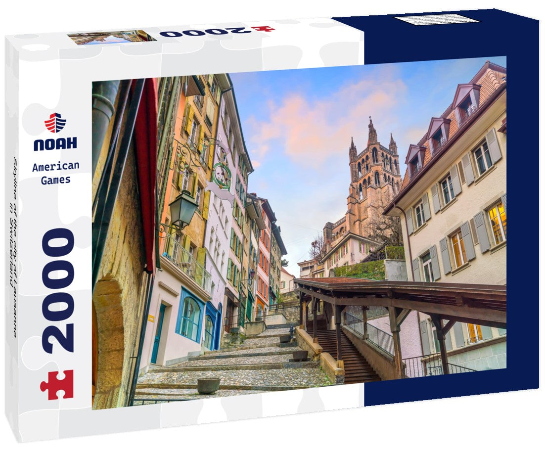 Skyline of the city of Lausanne in Switzerland 2000pc Puzzle