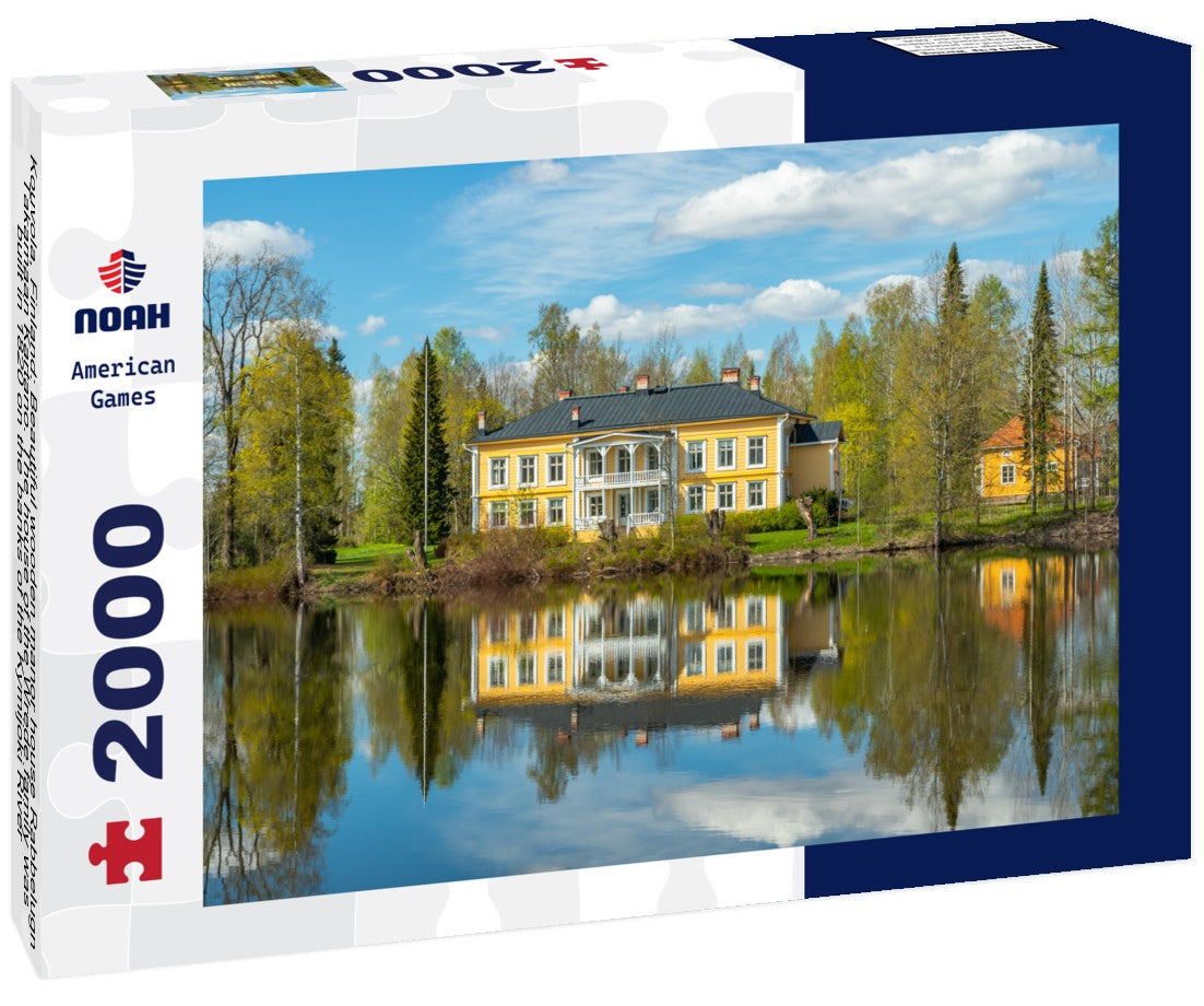 Noah Jigsaw Puzzle Kouvola, Finland: Beautiful wooden manor house Rabbelugn - Takamaan Kartano. The house of the Wrede family was built in 1820 on the banks of the Kymijoki River 2000 Pieces