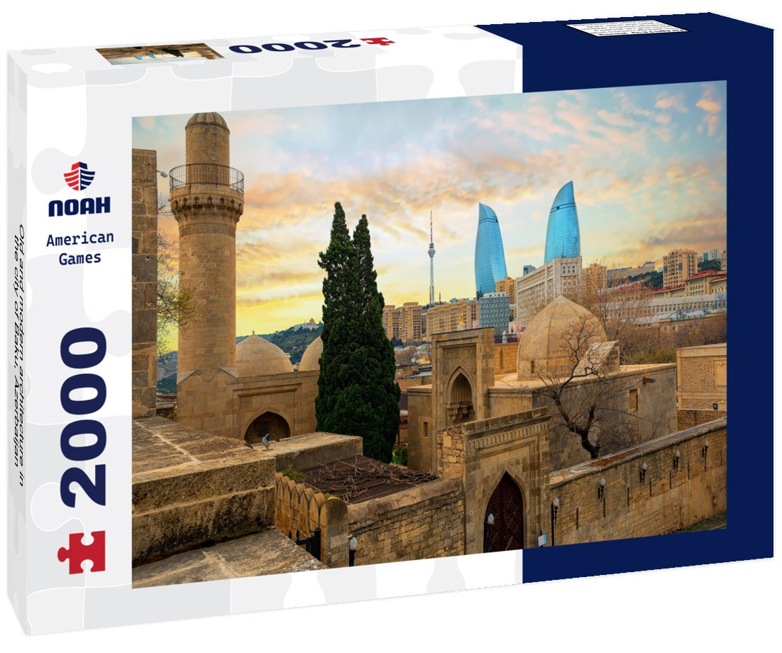Noah Jigsaw Puzzle Old and modern architecture in the city of Baku, Azerbaijan 2000 Pieces