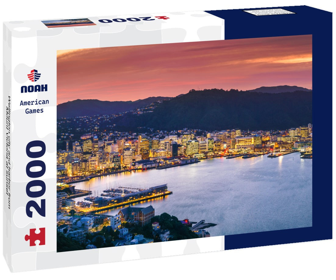 Noah Jigsaw Puzzle Wellington city and harbor from Mount Victoria at sunset 2000 Pieces