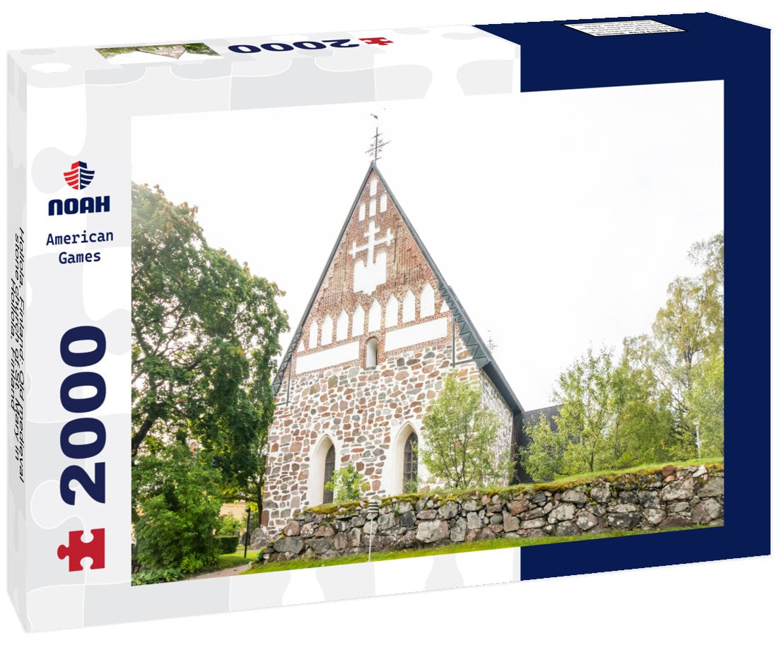 Noah Jigsaw Puzzle Hollola, Finland: Old medieval stone church of St. Mary in Hollola, Finland 2000 Pieces