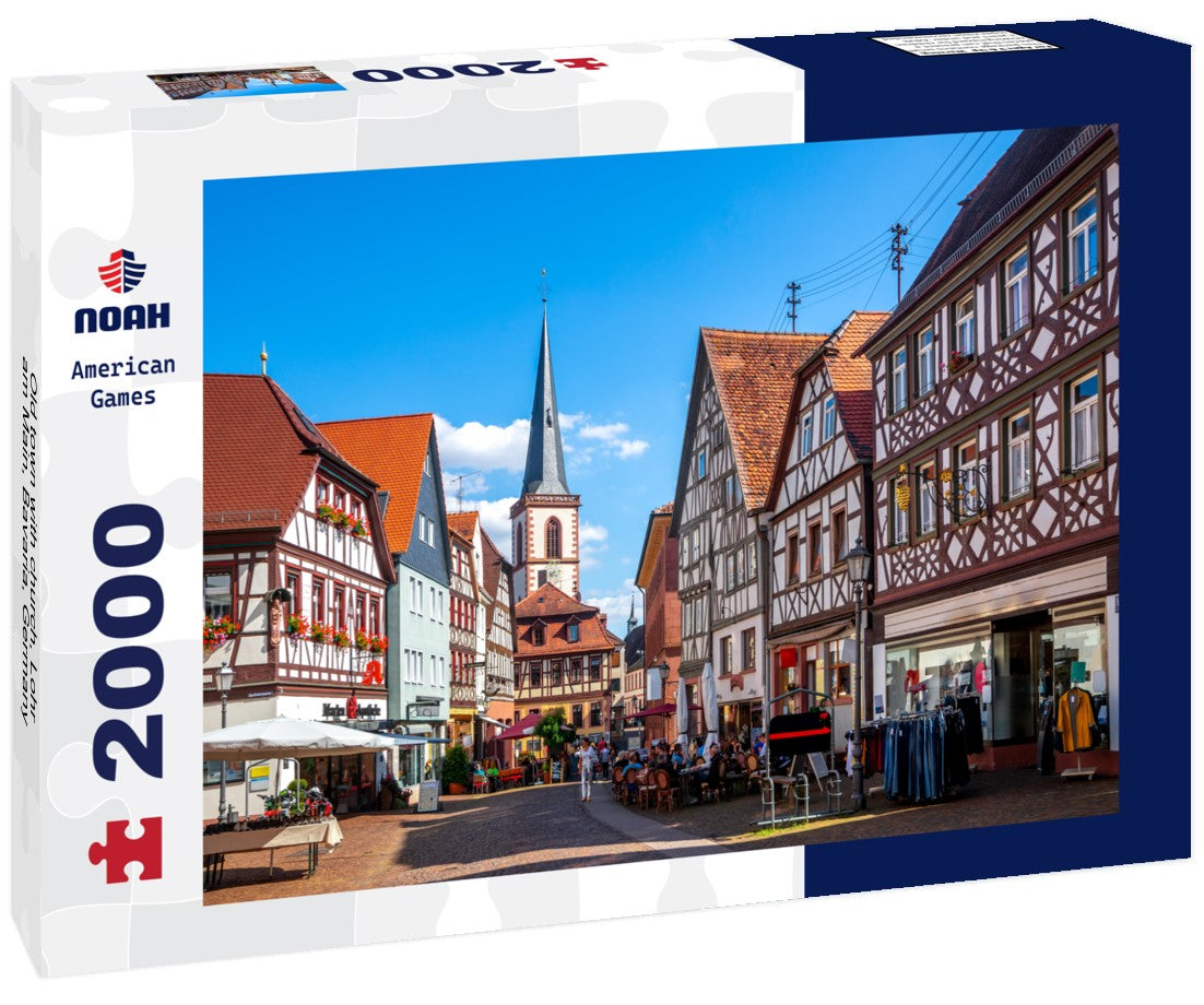 Noah Jigsaw Puzzle Old town with church, Lohr am Main, Bavaria, Germany 2000 Pieces