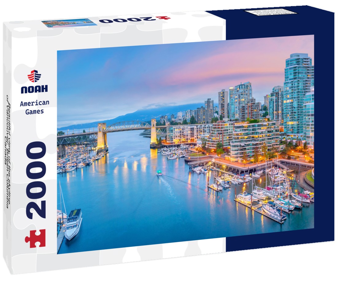 Noah Jigsaw Puzzle Beautiful view of the skyline of Vancouver, British Columbia, Canada 2000 Pieces