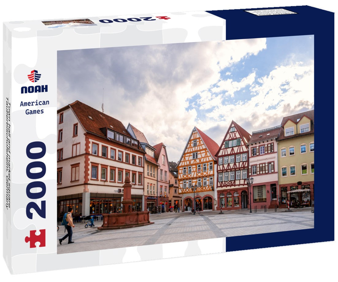 Noah Jigsaw Puzzle Town hall and market square, Tauberbischofsheim, Germany 2000 Pieces