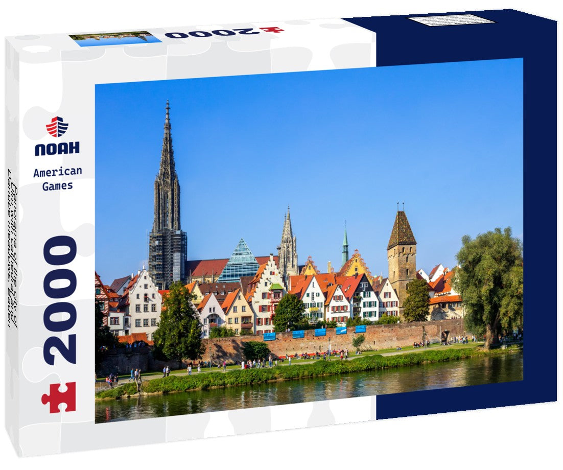 Noah Jigsaw Puzzle Panorama of the city of Ulm with cathedral and Danube meadows, Baden-Württemberg, Germany 2000 Pieces