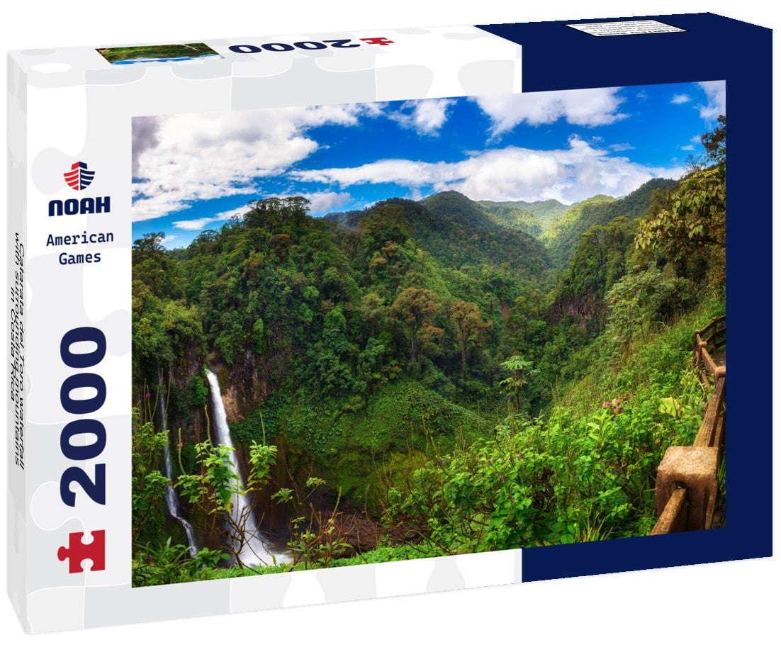 Noah Jigsaw Puzzle Catarata del Toro waterfall with surrounding mountains in Costa Rica 2000 Pieces