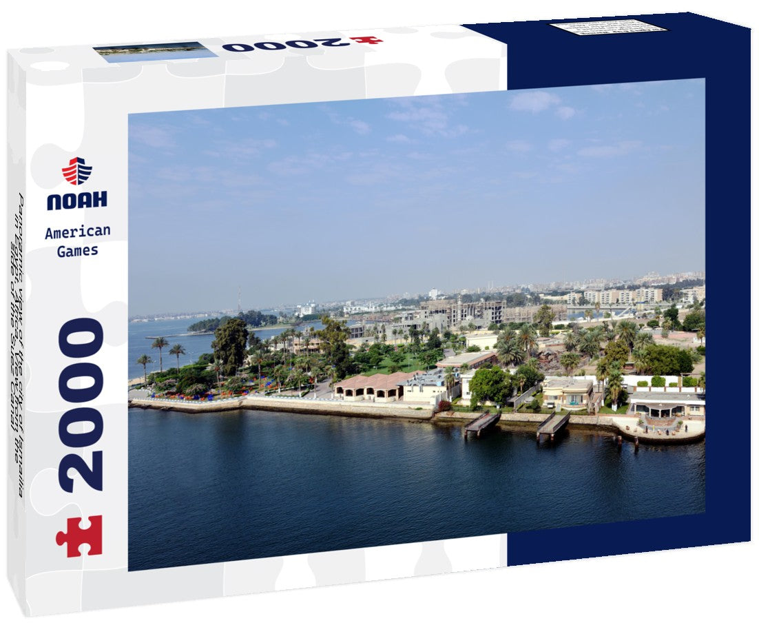 Noah Jigsaw Puzzle Panoramic view of the city of Ismailia in Egypt - Africa. View from the side of the Suez Canal 2000 Pieces