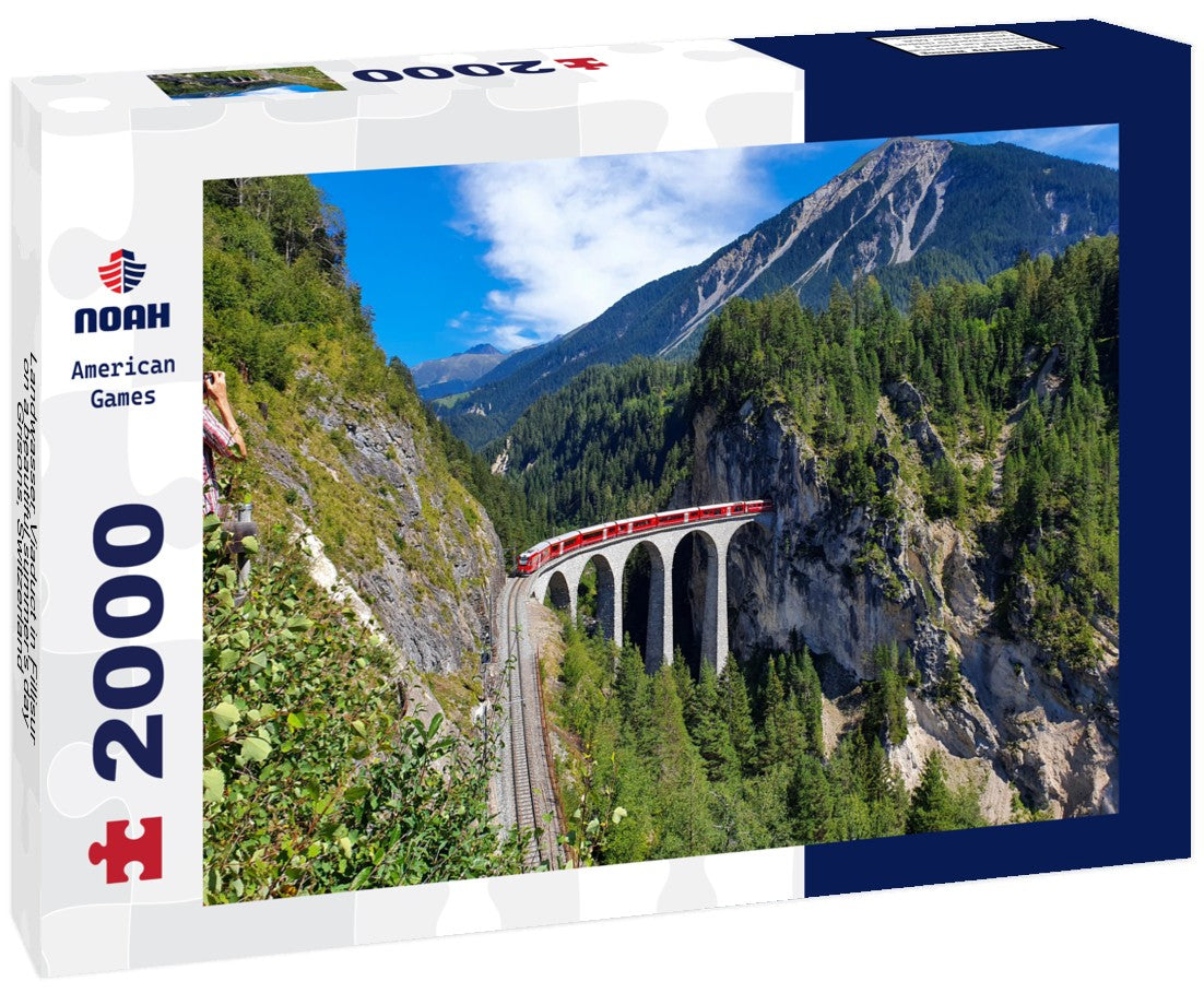 Noah Jigsaw Puzzle Landwasser Viaduct in Fillisur on a beautiful summer's day, Grisons, Switzerland 2000 Pieces