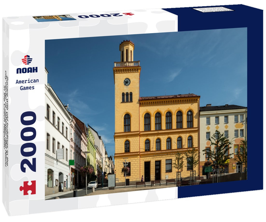 Noah Jigsaw Puzzle Square with old buildings in the city center of Jablonec nad Nisou in the Czech Republic 2000 Pieces