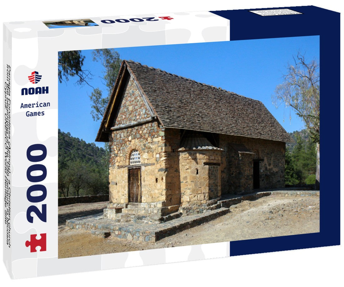 Noah Jigsaw Puzzle Panagia Forviotissa (Asinou) , a Christian church from the beginning of the 12th century in Nicosia, Cyprus. UNESCO World Heritage Site 2000 Pieces