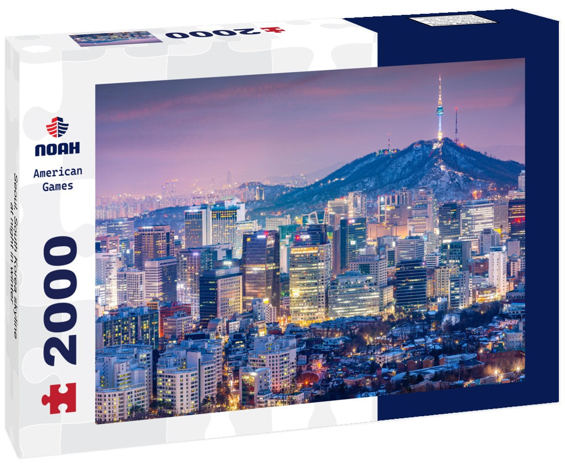 Noah Jigsaw Puzzle Seoul, South Korea skyline at night in winter 2000 pieces