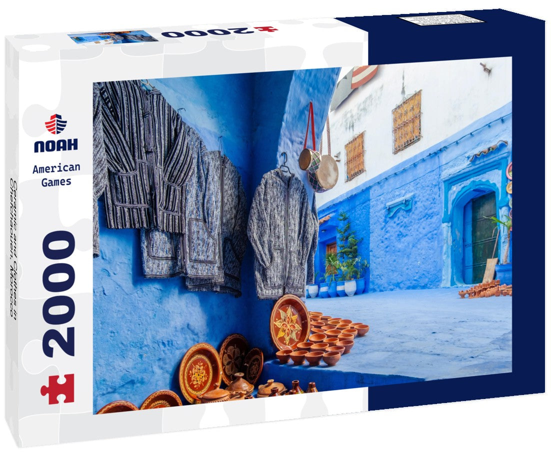 Noah Jigsaw Puzzle Ceramic and Clothes in Chefchaouen, Morocco 2000 pieces