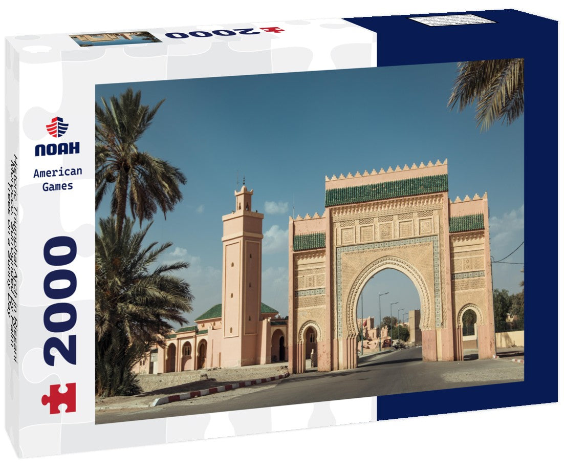 Noah Jigsaw Puzzle Historic Triumphal Arch in Rissani, Morocco, Surrounded by Palm Trees on a Sunny Day 2000 pieces