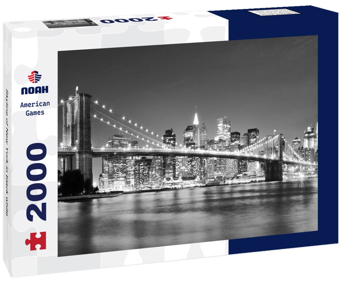 Noah Jigsaw Puzzle Skyline of New York in black white 2000 pieces