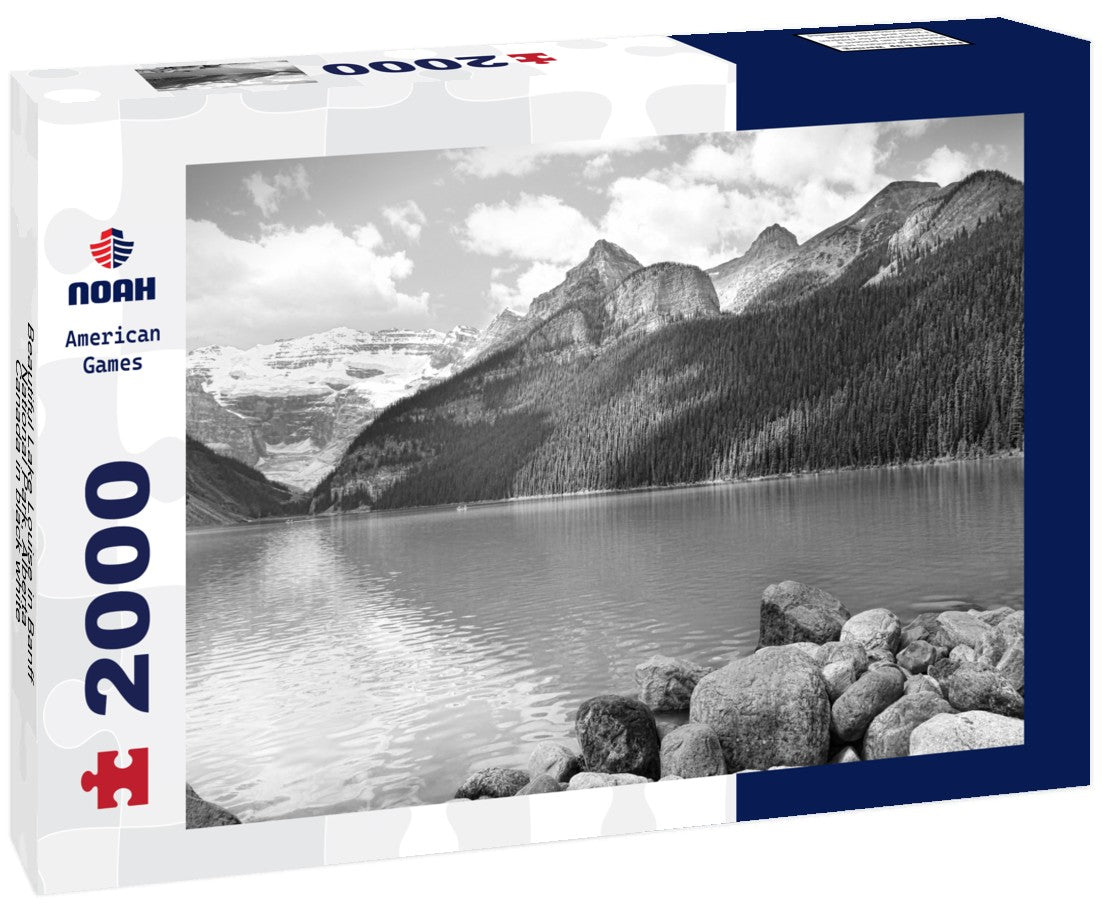 Noah Jigsaw Puzzle Beautiful Lake Louise in Banff National Park, Alberta, Canada in black white 2000 pieces