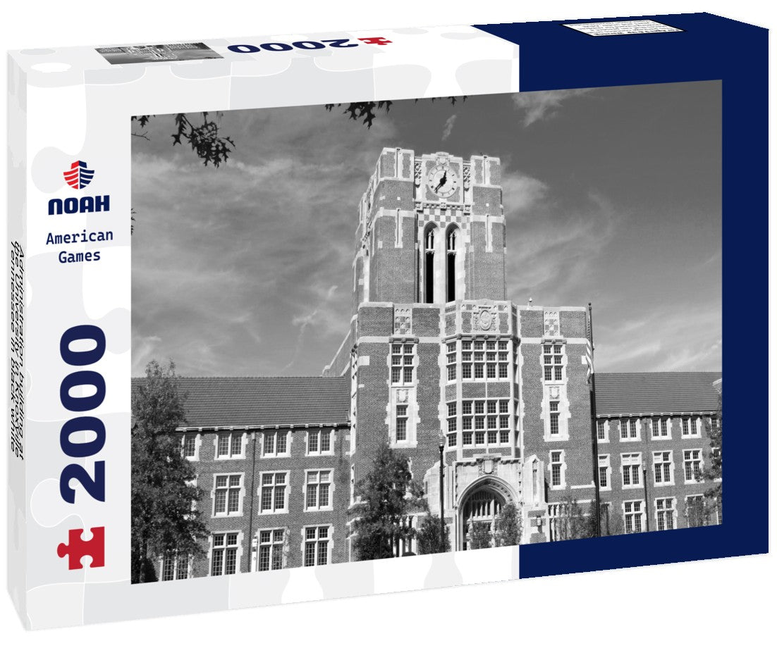 Noah Jigsaw Puzzle Administration building at the University in Knoxville, Tennessee in black white 2000 pieces