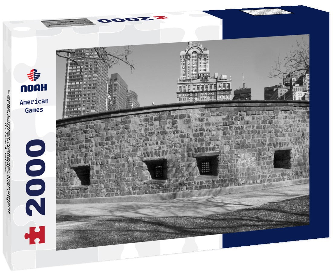 Noah Jigsaw Puzzle Castle Clinton National Monument in Battery Park New York City in black white 2000 pieces