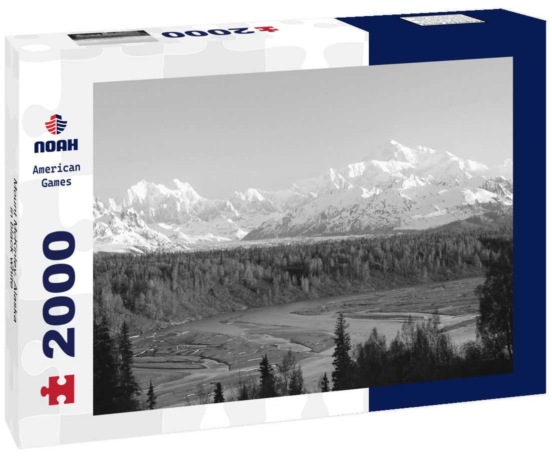 Noah Jigsaw Puzzle Mount McKinley, Alaska in black white 2000 pieces