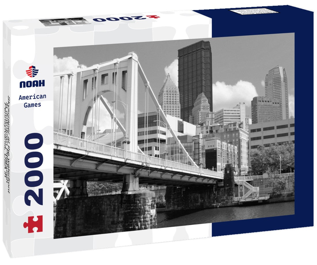 Noah Jigsaw Puzzle Skyscraper at the waterfront in downtown Pittsburgh, Pennsylvania, USA in black white 2000 pieces