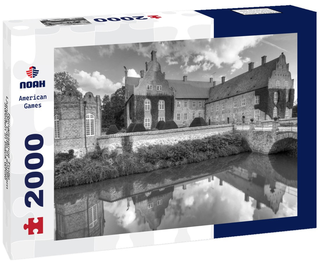 Noah Jigsaw Puzzle Renaissance Trolle-Ljungby Castle in southern Sweden in black white 2000 pieces