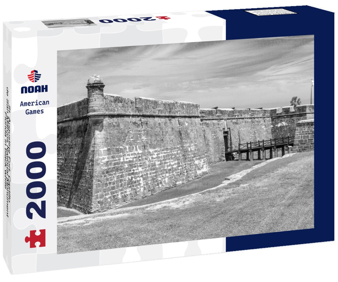 Noah Jigsaw Puzzle St. Augustine Fort, Castillo de San Marcos National Monument, Florida in black white 2000 pieces