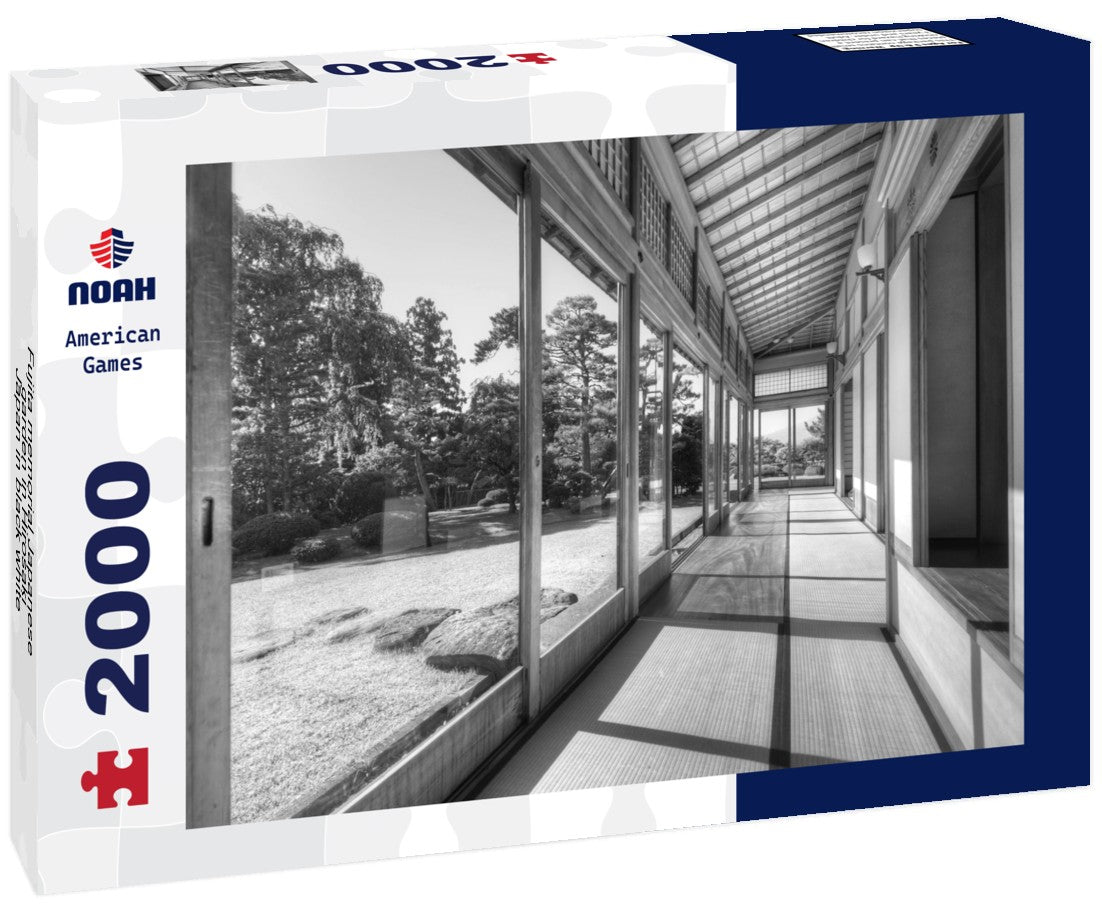Noah Jigsaw Puzzle Fujita memorial Japanese garden in Hirosaki, Japan in black white 2000 pieces