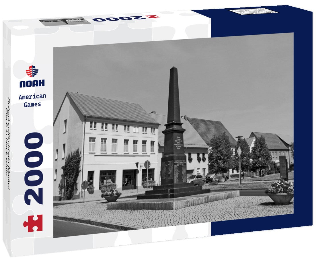 Noah Jigsaw Puzzle Doberlug-Kirchhain Market Place in black white 2000 pieces
