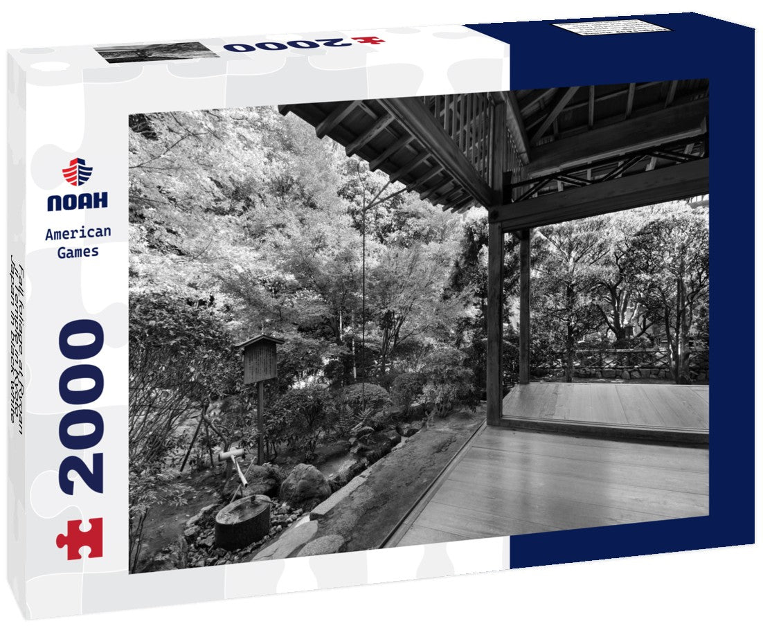 Noah Jigsaw Puzzle Fall foliage at Ryoan-ji Temple in Kyoto, Japan in black white 2000 pieces