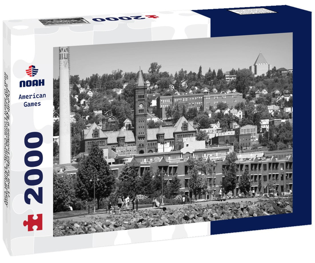 Noah Jigsaw Puzzle Duluth is a seaport city in the U.S. state of Minnesota and is the county seat of Saint Louis County. Duluth City photo in the summer in black white 2000 pieces