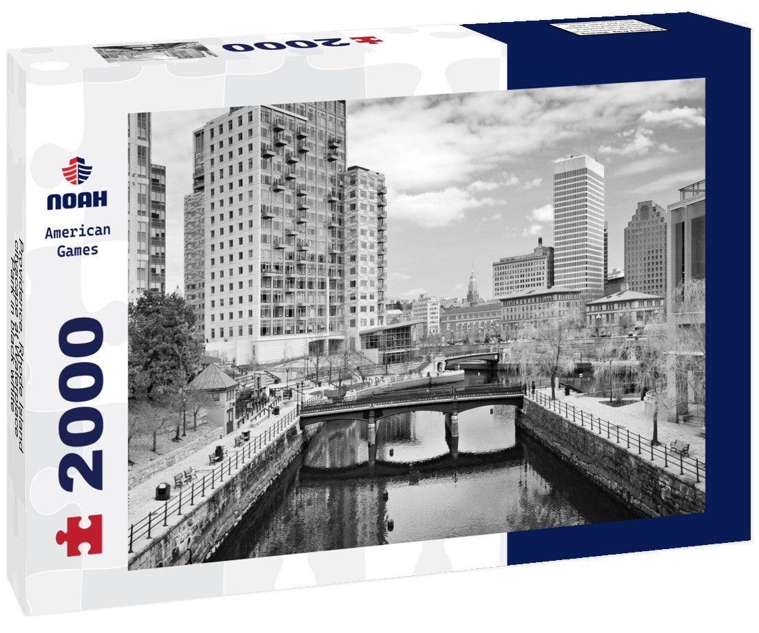 Noah Jigsaw Puzzle Providence, Rhode Island cityscape at Waterplace Park in black white 2000 pieces