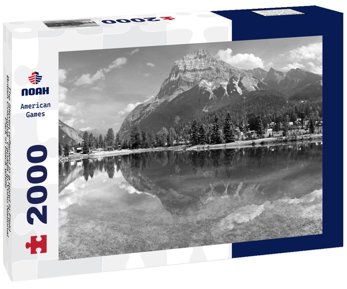 Noah Jigsaw Puzzle The Steven reflected in a pond in Field, British Columbia, Canada In Yoho National Park in black white 2000 pieces