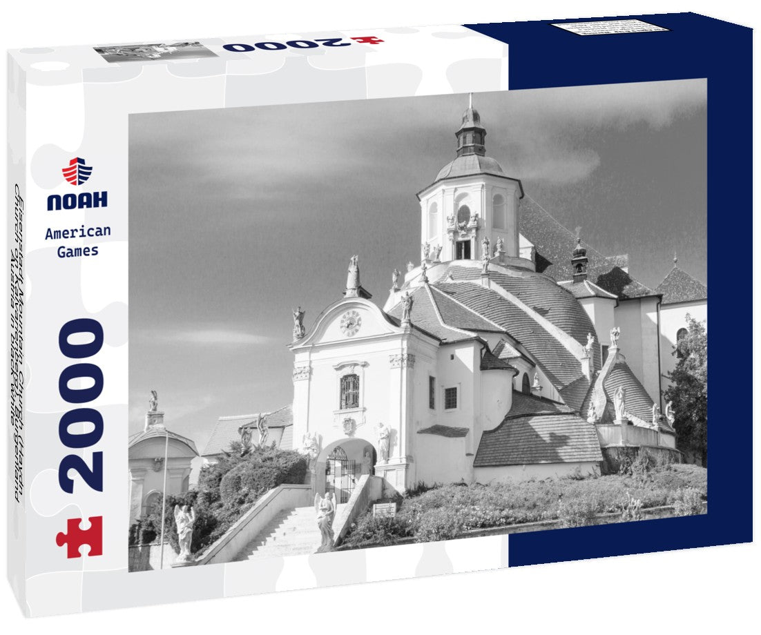 Noah Jigsaw Puzzle Eisenstadt Mountain Church (Haydn Church on Kalvarienberg), Burgenland, Austria in black white 2000 pieces