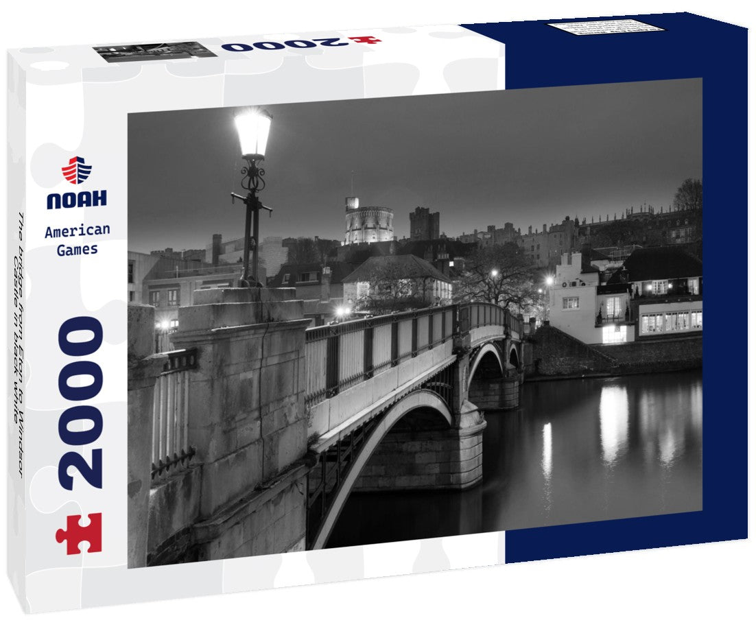 Noah Jigsaw Puzzle The bridge from Eton to Windsor Castle in black white 2000 pieces