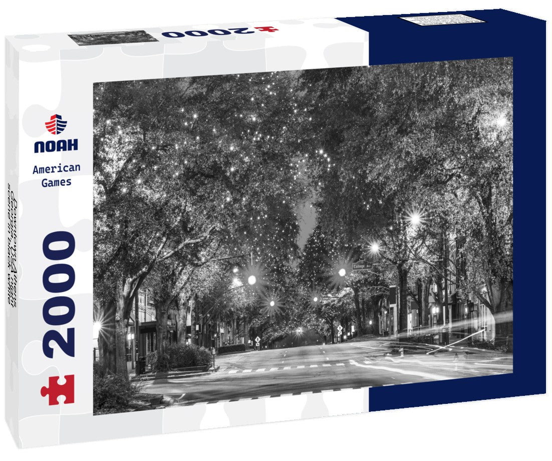 Noah Jigsaw Puzzle Downtown Athens, Georgia, USA night scene in black white 2000 pieces
