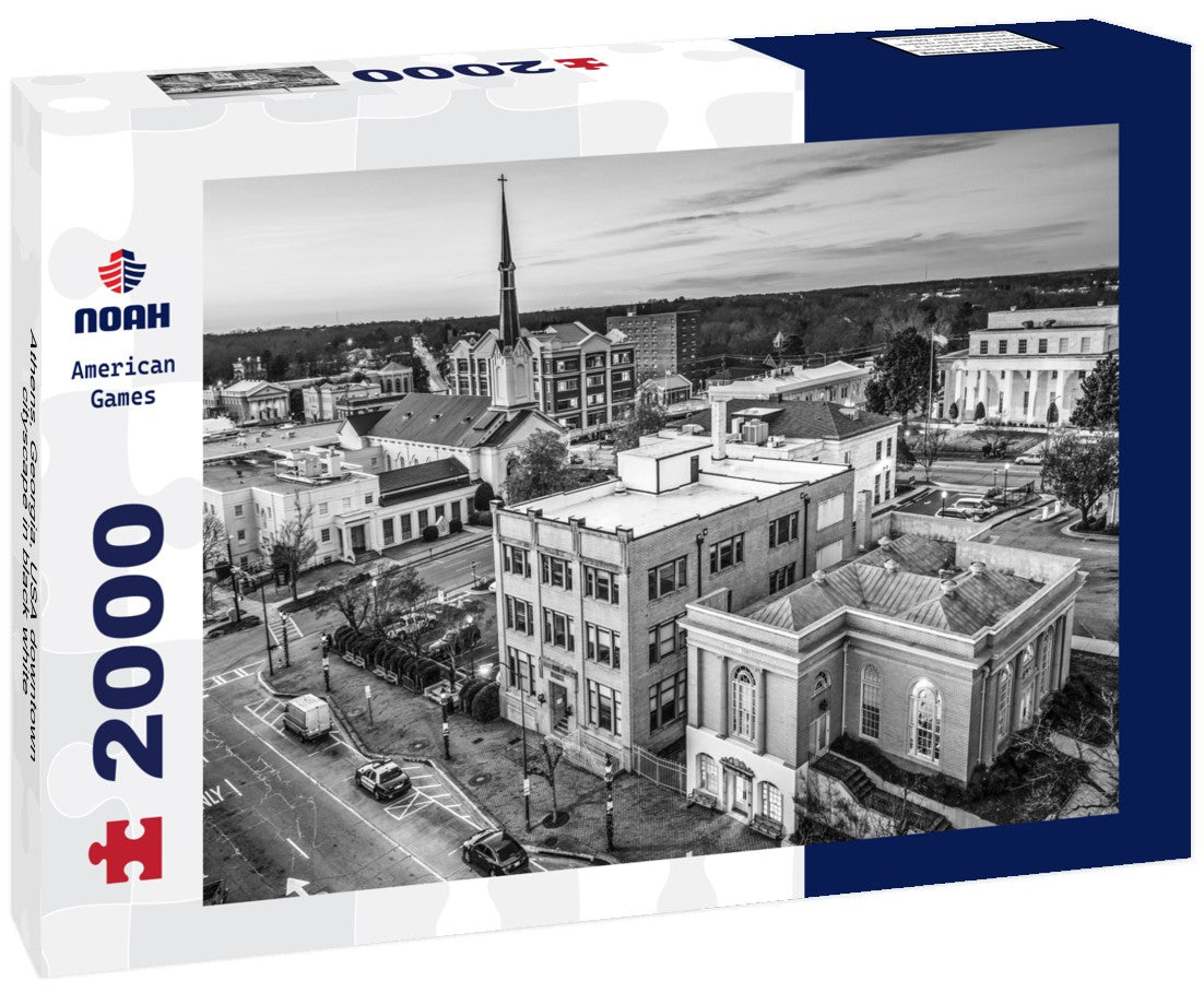 Noah Jigsaw Puzzle Athens, Georgia, USA downtown cityscape in black white 2000 pieces