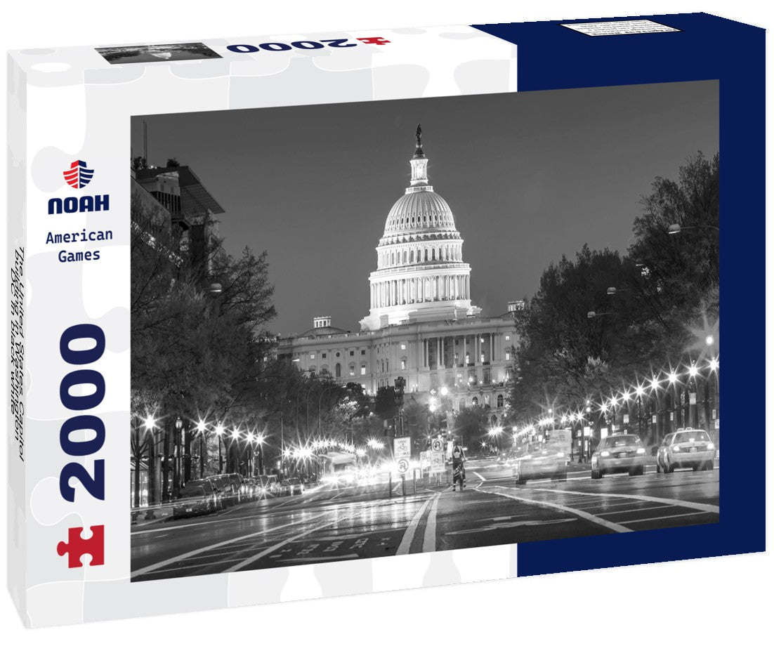 Noah Jigsaw Puzzle The United States Capitol building in Washington DC in black white 2000 pieces