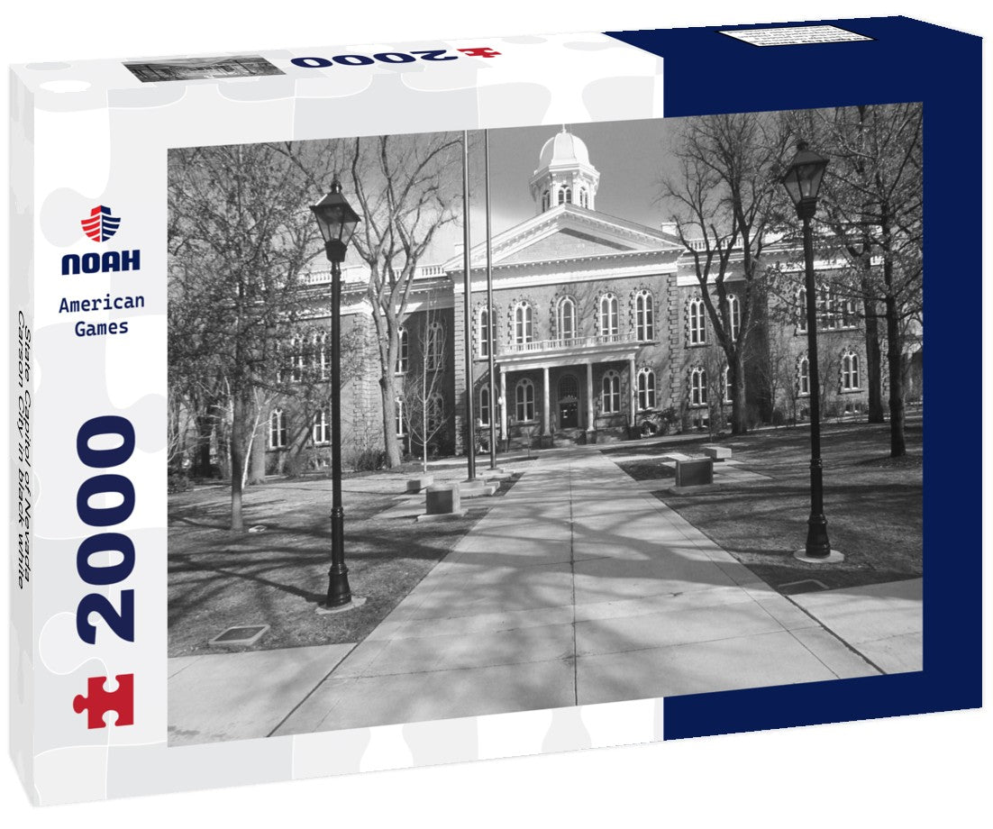 Noah Jigsaw Puzzle State Capitol of Nevada, Carson City in black white 2000 pieces